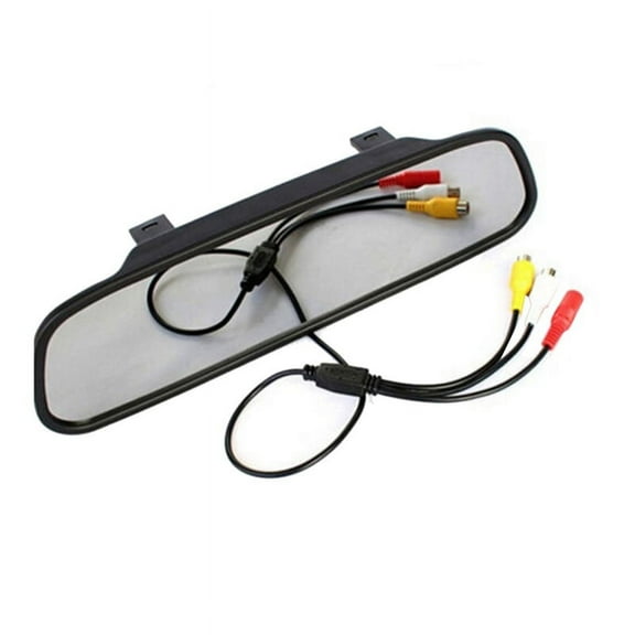 4.3-Inch Rearview Mirror Display Car HD LCD Screen DVD Display Reversing Camera Car Accessories,1 * mirror display,Black