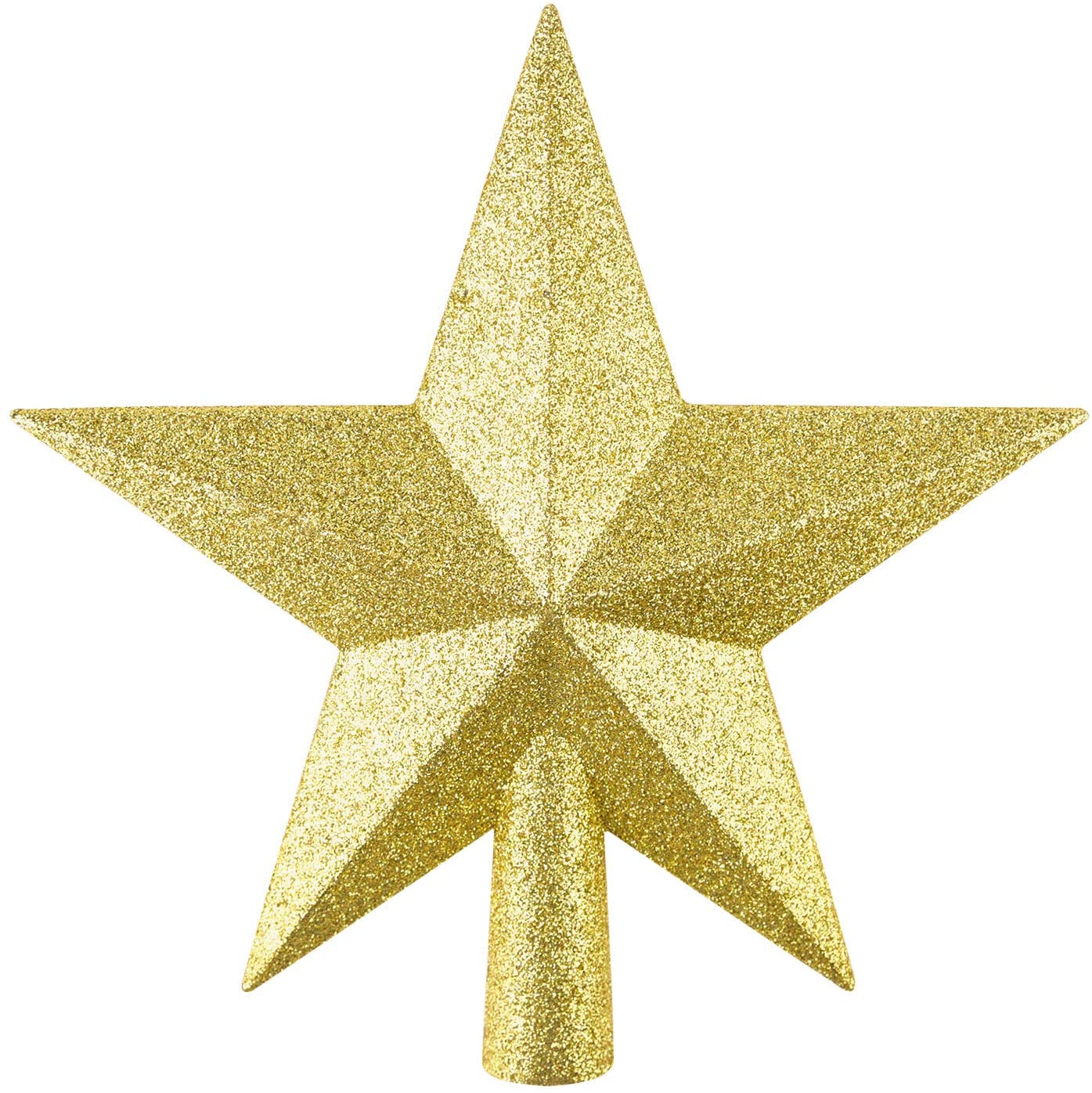4.3Inch Sparkling Gold Star Christmas Tree Topper Festive Shatter