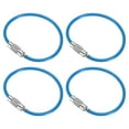 thumbnail image 1 of 4.3 Inch Wire Keychain Cable Stainless Steel Key Ring Loop, Sky Blue 4 Pack, 1 of 6