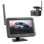 4.3 Inch Wireless Rear View Monitor Kit Backup Camera 720P HD Reverse Camera for Car Van Truck Camper Trailer with Parking Guide Lines