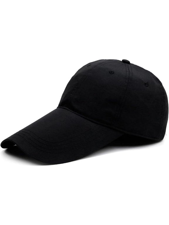 4.3" Long Bill Baseball Cap,Oversize Unstructured Quick-Drying Dad Running Hat