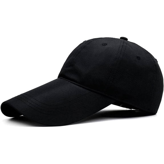 4.3" Long Bill Baseball Cap,Oversize Unstructured Quick-Drying Dad Running Hat