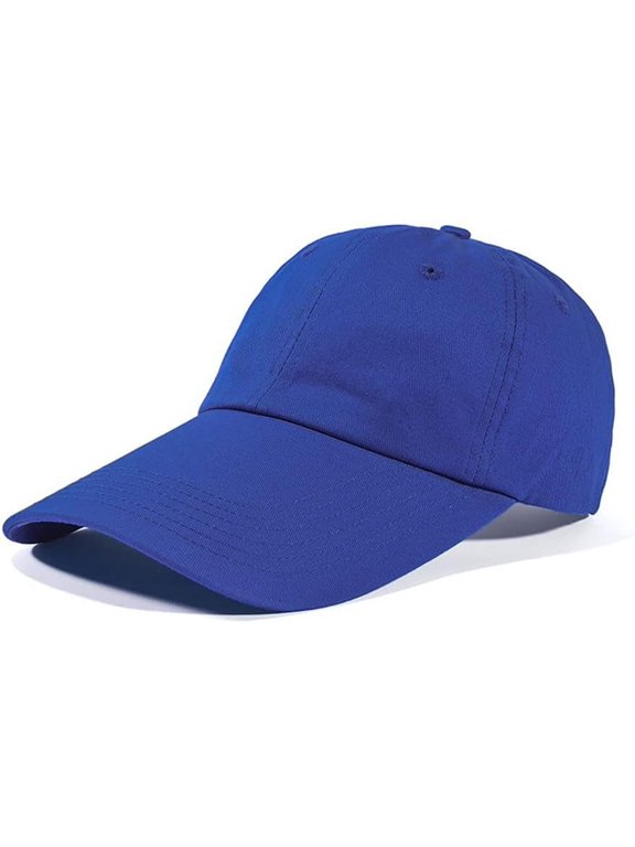 4.3" Long Bill Dad Hat Men Women Plain Polo Twill Baseball Cap Unstructured Soft
