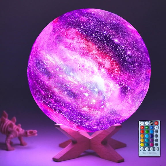4.3'' Moon Lamp Night Light Galaxy Lamp 16 Colors LED Moon Light with & Remote Control Bedside Lamp as Christmas Birthday Gifts for Girls/Boys/