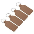 thumbnail image 1 of 4.3" PU Sublimation Keychain Blanks, Leather Key Fob with Rings for DIY Craft Car Key, Light Brown, 4 Pack, 1 of 6