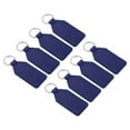 thumbnail image 1 of 4.3" PU Sublimation Keychain Blanks, Leather Key Fob with Rings for DIY Craft Car Key, Navy Blue, 8 Pack, 1 of 6