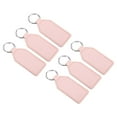 thumbnail image 1 of 4.3" PU Sublimation Keychain Blanks, Leather Key Fob with Rings for DIY Craft Car Key, Pink, 6 Pack, 1 of 6