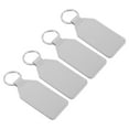 thumbnail image 1 of 4.3" PU Sublimation Keychain Blanks, Leather Key Fob with Rings for DIY Craft Car Key, Silver, 4 Pack, 1 of 6