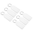 thumbnail image 1 of 4.3" PU Sublimation Keychain Blanks, Leather Key Fob with Rings for DIY Craft Car Key, White, 6 Pack, 1 of 6