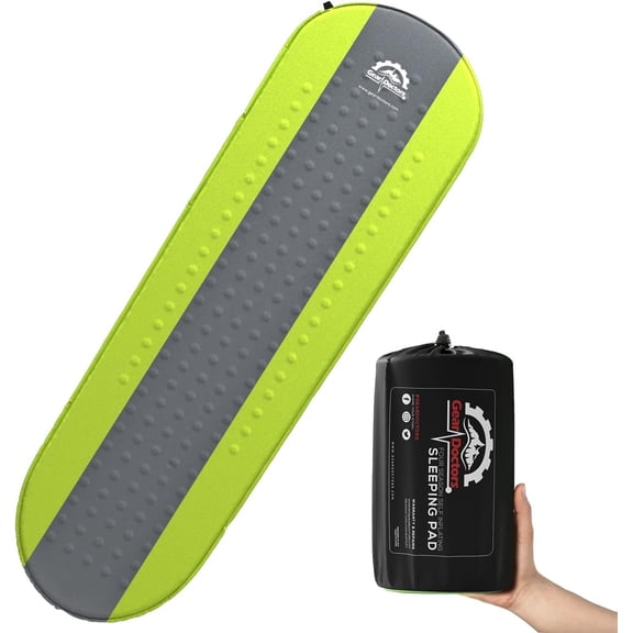 4.3 R-Value Insulated Self-Inflating Sleeping Pad Single, Rectangular, Adjustable, Compact, Waterproof
