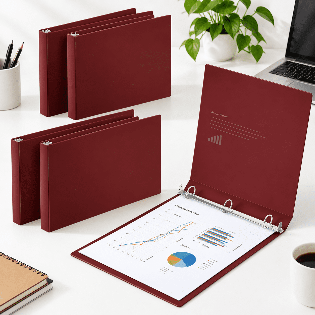 4 3 Ring 11 X 17 Inch Landscape Binders 2 Red - Walmart.com