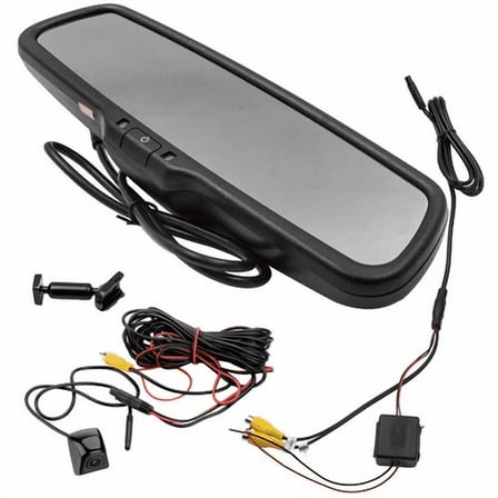 4.3" TFT LCD Car Rear View Mirror Monitor Kit + Waterproof Mini Backup Reverse Reversing Camera 170 For Car/Vehicle