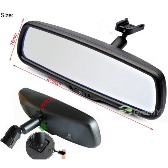 4.3" TFT LCD Screen Auto Dimming Anti-Glare Car Rear View Mirror Monitor+Bracket