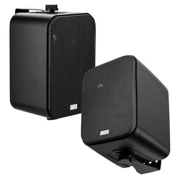 4” 3-Way Compact Outdoor Patio Speaker Pair 80W, IP54 Rated, AP450 (Black)