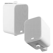 4  3-Way Compact Outdoor Patio Speaker Pair 80W, IP54 Rated, AP450 White