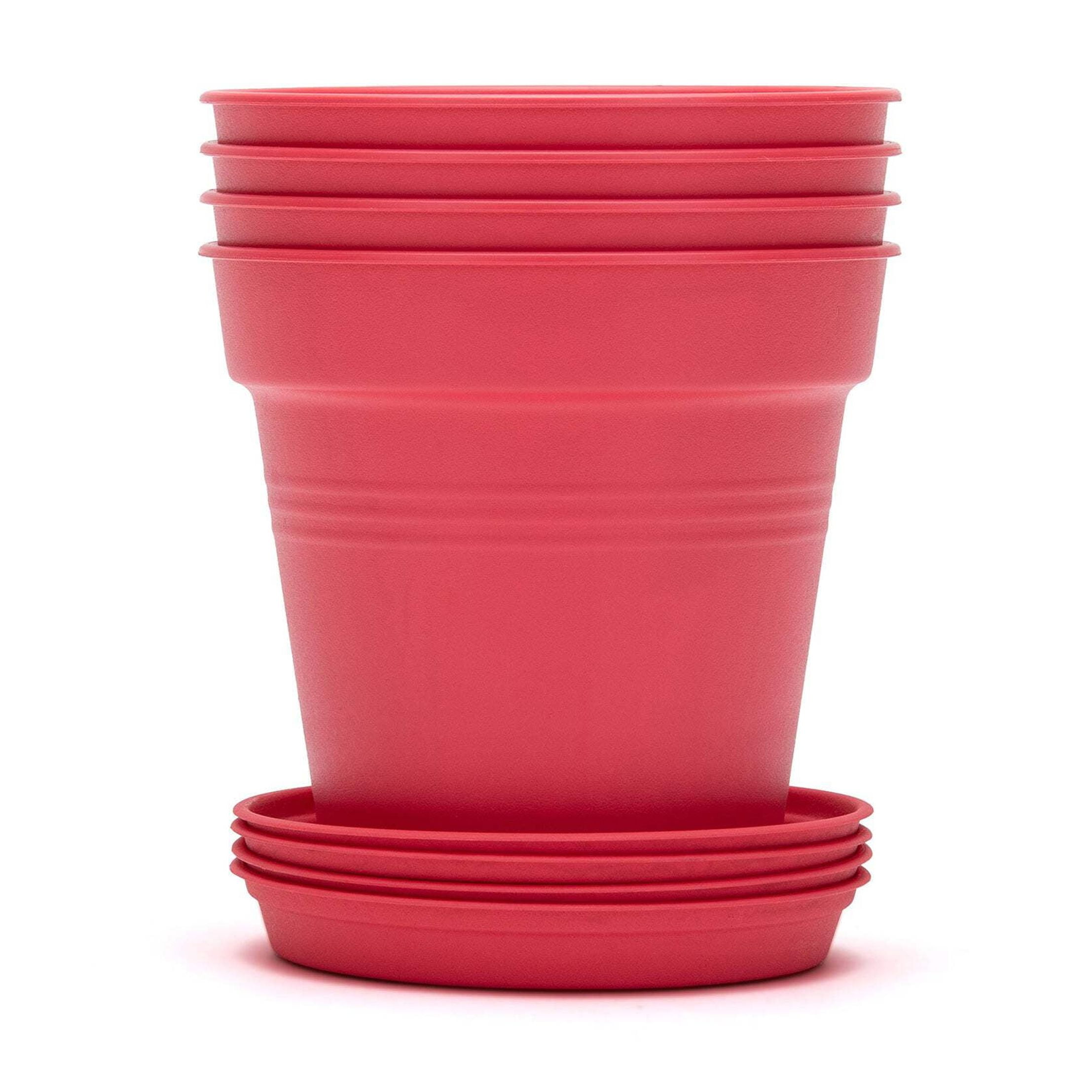 Mintra Garden - 11cm Round Garden Pots 4pk - (11cm Diameter - 4.3inD x ...
