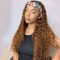 thumbnail image 1 of 4/30 Obmre Highlight Headband Wig Human HairDeep Wave Glueless None Lace Front Headband Wig Brazilian Virgin Hair Wigs for Black Women - 18 inch, 1 of 6