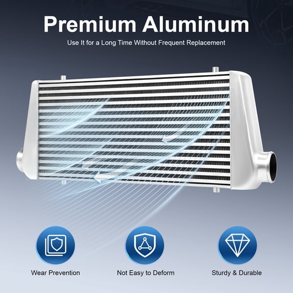 4" 31x12x4 Inch Aluminum I/O FMIC Front Mount Intercooler Core 5-25 PSI for any Turbo Charger System
