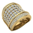 thumbnail image 1 of 4.32 CT Crossover Diamond Dome Ring 18K Gold ( G , SI ), 1 of 5