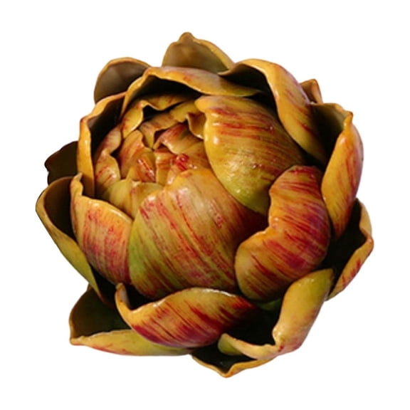 4.33"H Faux Artichoke Fruit Plastic Artificial Flower Head Green/Purple Bouquet Party Fruit Disg Decor Cynara scolymus Heads for Kitchen Home Table Wedding Decorations(Yellow)