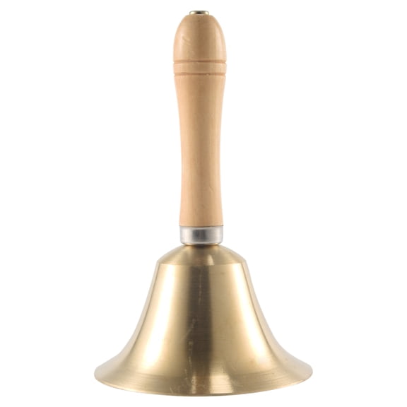 4.33 Inch Large Hand Call Bell with Wood Handle,for Kids and Adults,Used for Weddings,School Classroom,Service Game