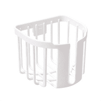 4.33x5.51Ince Toilet Paper Holder, Plastic Adhesive Wall-Mounted Paper Roll Holder Lightweight Tissue Basket Roll Paper Storage Rack for Bathroom Toilet(White)