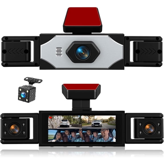 4  360?  Cam Front and Rear Inside Left Right,3.16" 1080P 4 Way  Camera for   Camera with IR Night Vision,Loop Recording,Parking Assistance,24H Parking