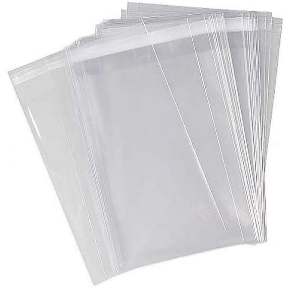 4.375" x 5.75" - 100 Resealable Lip N Tape Crystal Clear Cello/Cellophane Bags - Gift Basket Supplies Gift Bags / Pouches