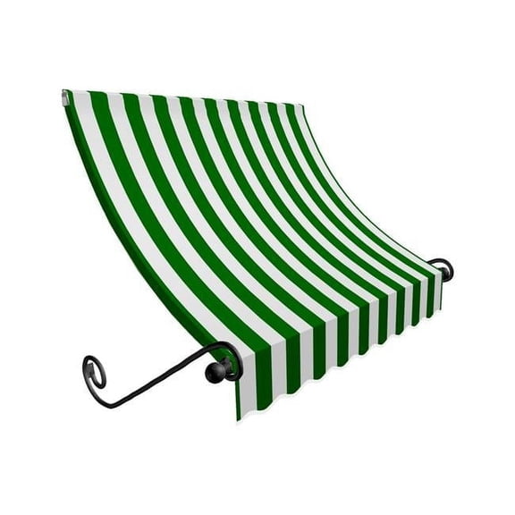4.38 ft. Charleston Window & Entry Awning, Forest Green & White - 24 x 36 in.