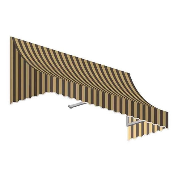 4.38 ft. Nantucket Window & Entry Awning, Brown & Tan - 44 x 36 in.