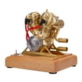 thumbnail image 1 of 4.3CC V-Twin Four-Stroke Gasoline Engine Model - Ready-to-Run Mini Internal Combustion Engine with Retro Design for Motorcycle & Collector Display, 1 of 6