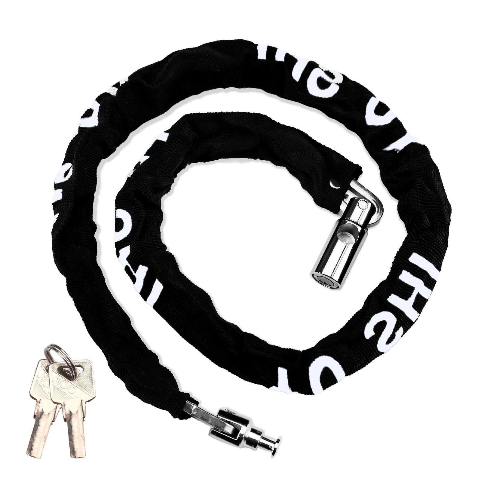 4.3FT Bike Chain Lock with 2 Keys, Bicycle Locks Heavy Duty Anti Theft, Bicycle Chain Locks, Bike Lock Chains for Motorbikes, Trucks, Iron Gates, Trolleys