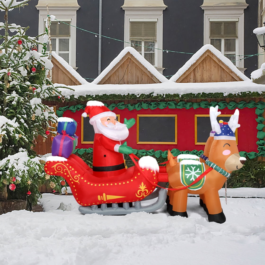 4.3FT Christmas Inflatable Outdoor Decoration, Christmas Inflatables ...