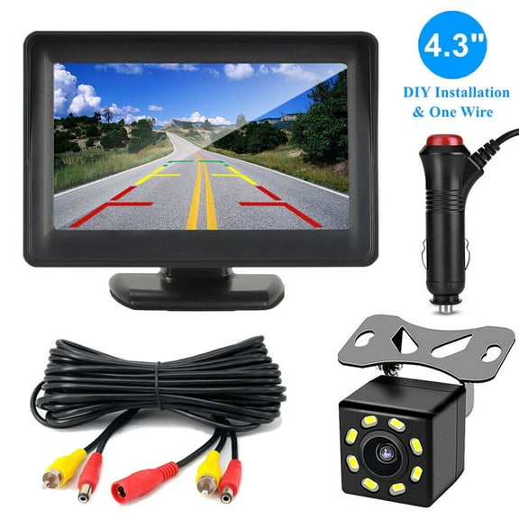 4.3in LCD Car Monitor IP69K Rear View Backup Camera HD Parking for Van Bus Truck