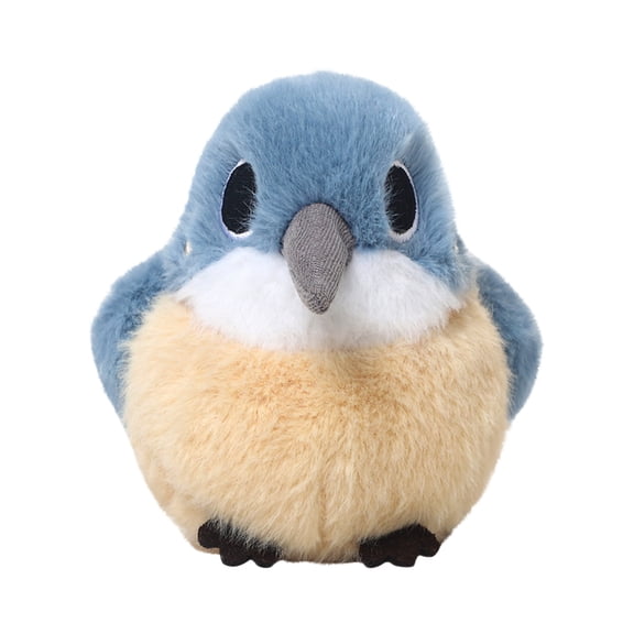 4.3in Realistic Great Tit Bird Stuffed Animal, Soft Plush Bird Figure for Nature Lovers, Detailed Avian Plushie Doll, Decorative Small Bird Toy for Home Display