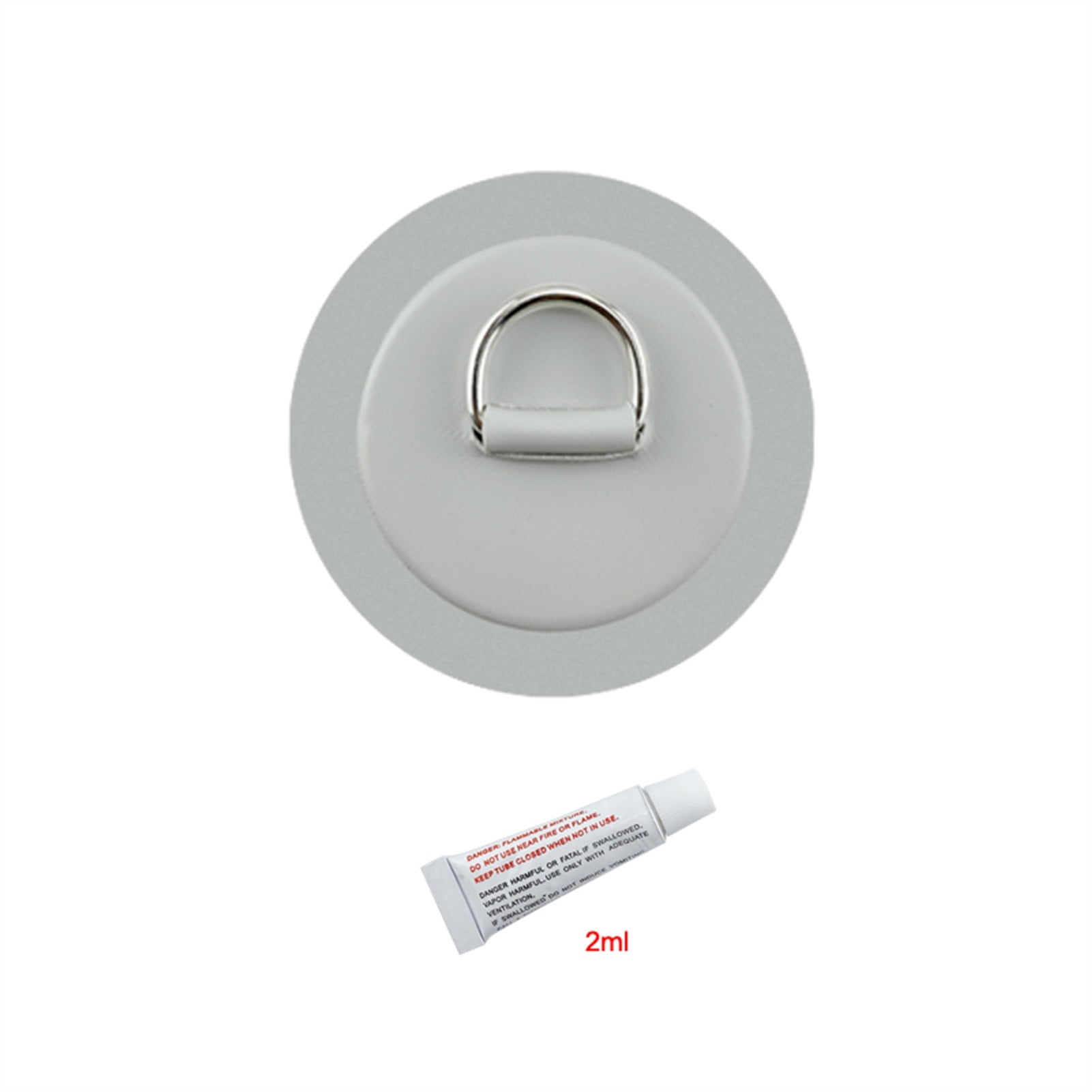 4.3inch 11cm Stainless Steel D Ring Pad/Patch With Glue for PVC