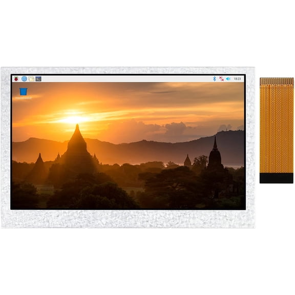 4.3inch DSI LCD Display, 800 x 480 IPS Screen, Thin and Light Design, 160Viewing Angle, Adjustable Brightness Via Software, for 4B/3B+/3A+/3B/2B/B+/A+, Compute Module 4/3/3+ (No Touch)