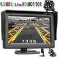 thumbnail image 1 of 4.3inch HD Monitor Car Backup Reverse Camera Rear View Parking License Plate System, 1 of 4
