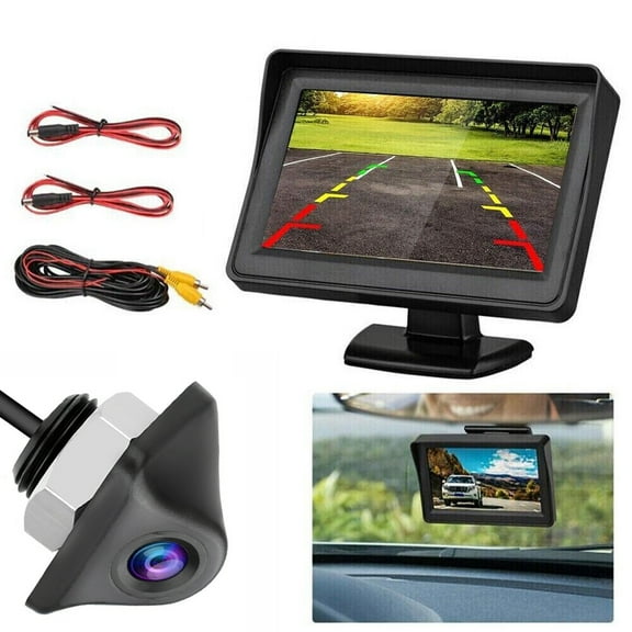 4.3inch HD Monitor Car Backup Reverse Camera Rear View Parking License Plate System