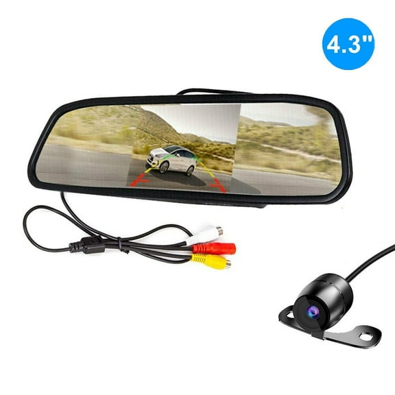 4.3inch HD Monitor Car Backup Reverse Camera Rear View Parking License Plate System
