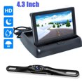 thumbnail image 1 of 4.3inch HD Monitor Car Backup Reverse Camera Rear View Parking License Plate System, 1 of 9