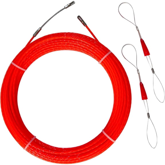 4.3mm 50ft Fish Tape Cable Puller Cable Rods Kit 15M PET Electrical Cable Puller Through Wall Wire Guide Threader Fish Cable Fastener