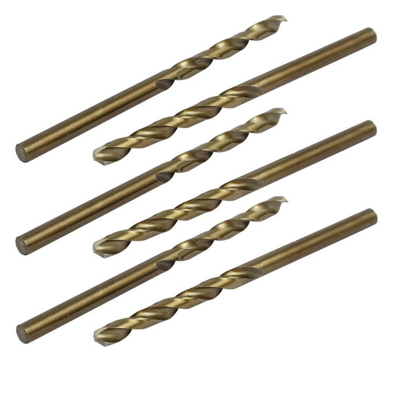 4.3mm Drilling Dia HSS Cobalt Metric Spiral Twist Drill Bit Rotary Tool 6pcs