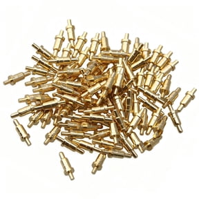 4.3mm Golden Plating Copper Spring Pogo Pins Probes Pack of 100,Pogopin Header Target Connector Through Hold PCB Test Pin, Thimble, Pogo Pin, Signal Pin