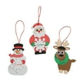 thumbnail image 1 of 4" - 4 1/2" Christmas Character Tree Ornament Foam Craft Kit - Makes 12, 1 of 1