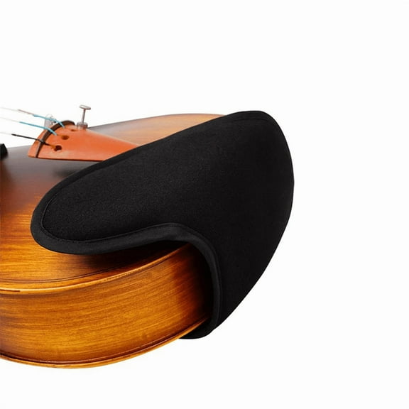 4/4-4/3 Universal Violin Flannel Shoulder Rest Pure Cotton Comfortable Padded Violin Accessories,1 * shoulder rest,Black