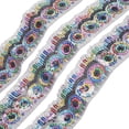 4~4.5M Ethnic Style Polyester Lace Trim with Colorful Paillette Sparkle ...