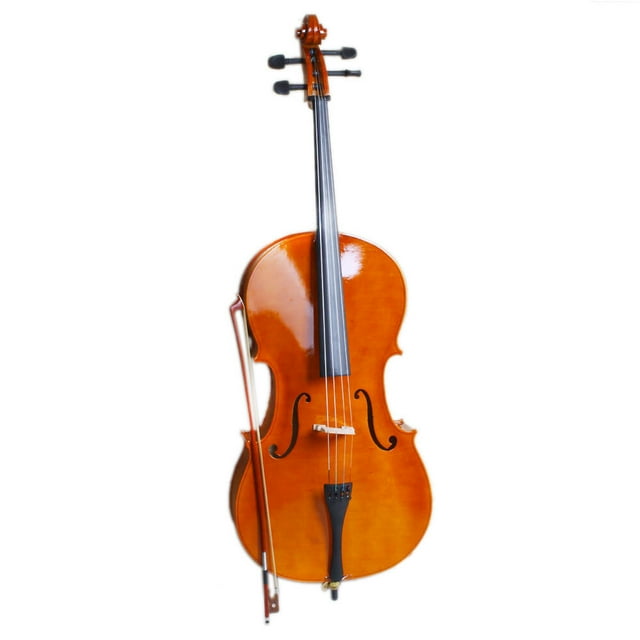 4/4 Acoustic Cello Set Full Size 4Strings Cello with Case Bow Rosin