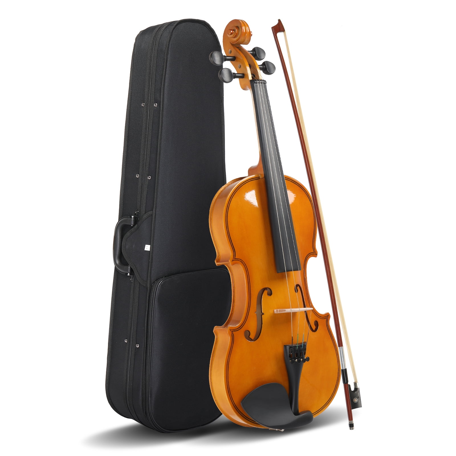 4/4 Acoustic Violin Set for Beginners Kids and Adults, Basswood, Includes Case, Bow, Rosin, Extra Strings and Sordine