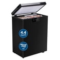 thumbnail image 1 of 4.4 CU FT Mini Chest Freezer with 2 Removable Baskets Small Deep Freezer with LED Temperature Control For Office, Black, 1 of 8
